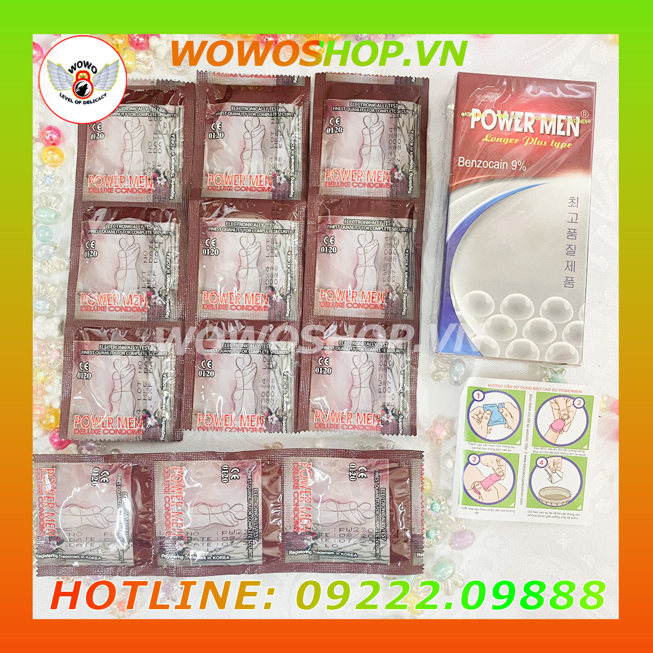 Bao Cao Su|Bao Cao Su Siêu Mỏng|Bao Cao Su Power Men Longer Plus Type|Gân|Gai|Kéo Dài Thời Gian