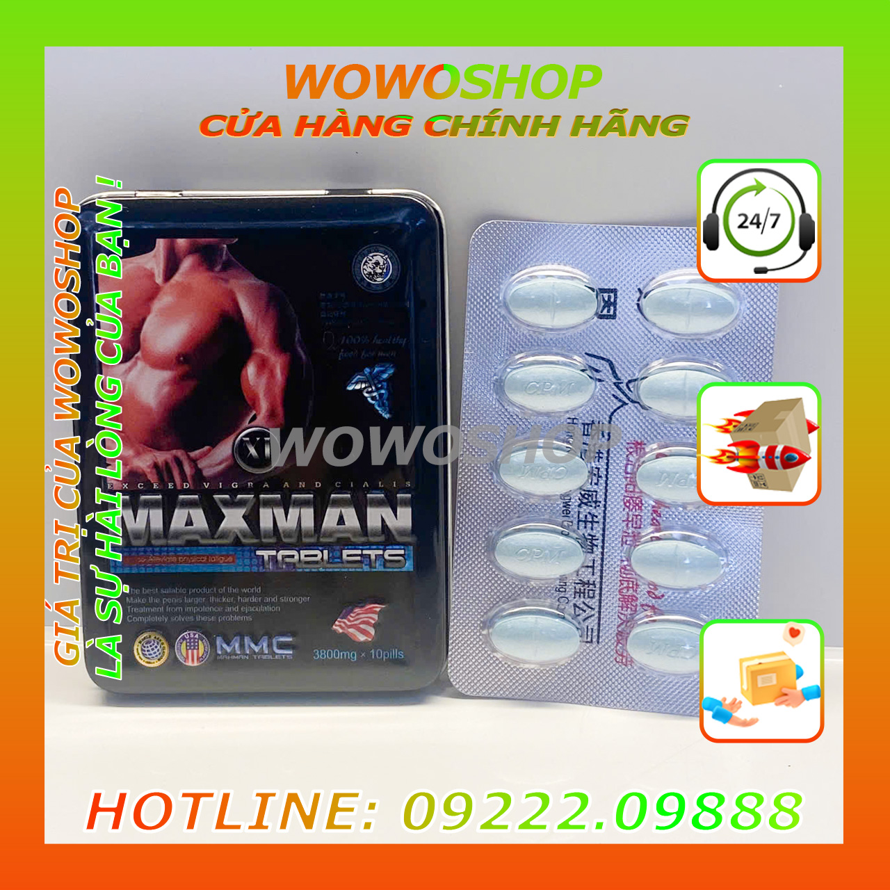 Cường Dương|Tăng Cường Sinh Lý|MMC MaxMan Company Tablets|Wowoshop