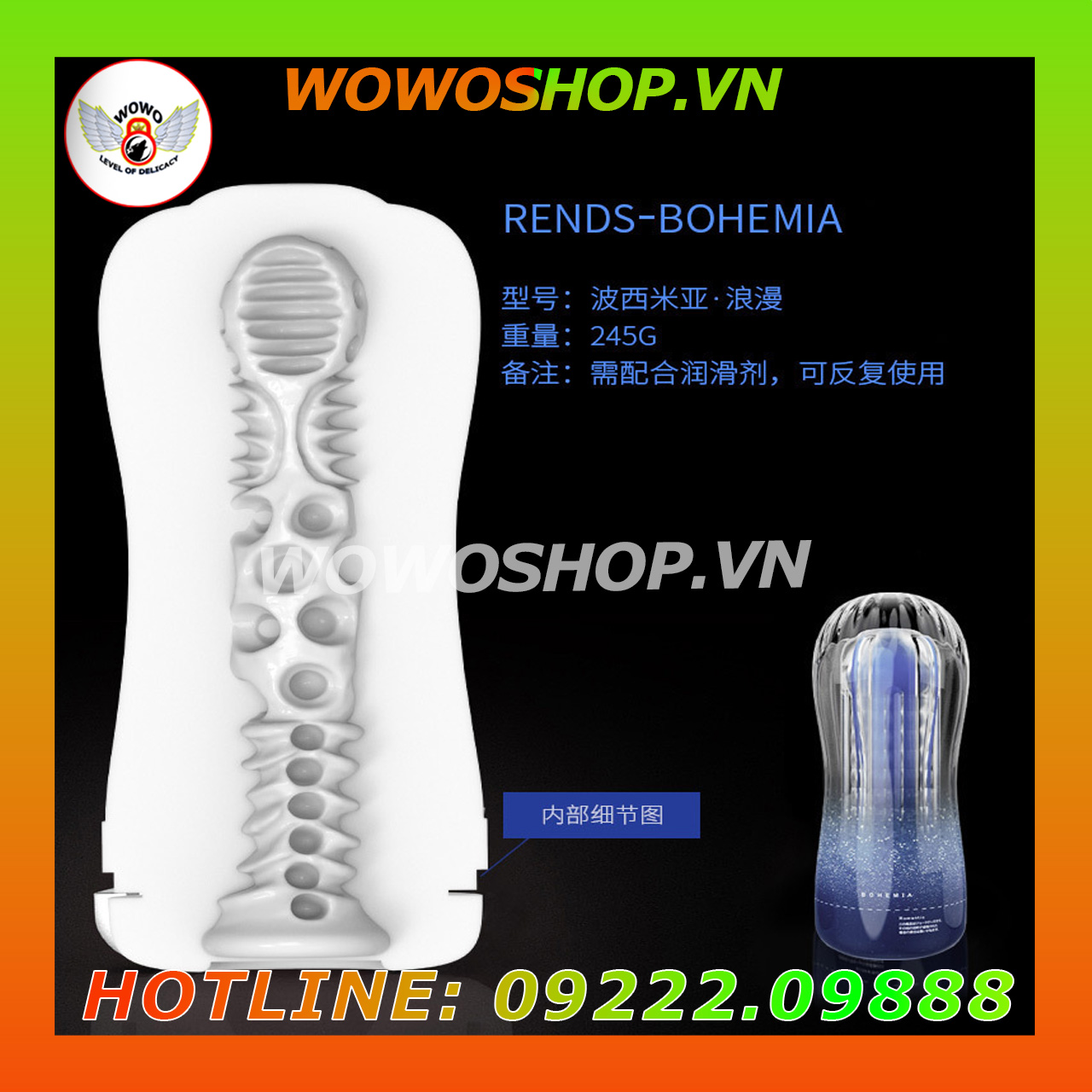 Đồ Chơi Người Lớn|Dụng Cụ Tình Yêu Nam|Âm Đạo Giả|Cốc Âm Đạo|Wowoshop.vn