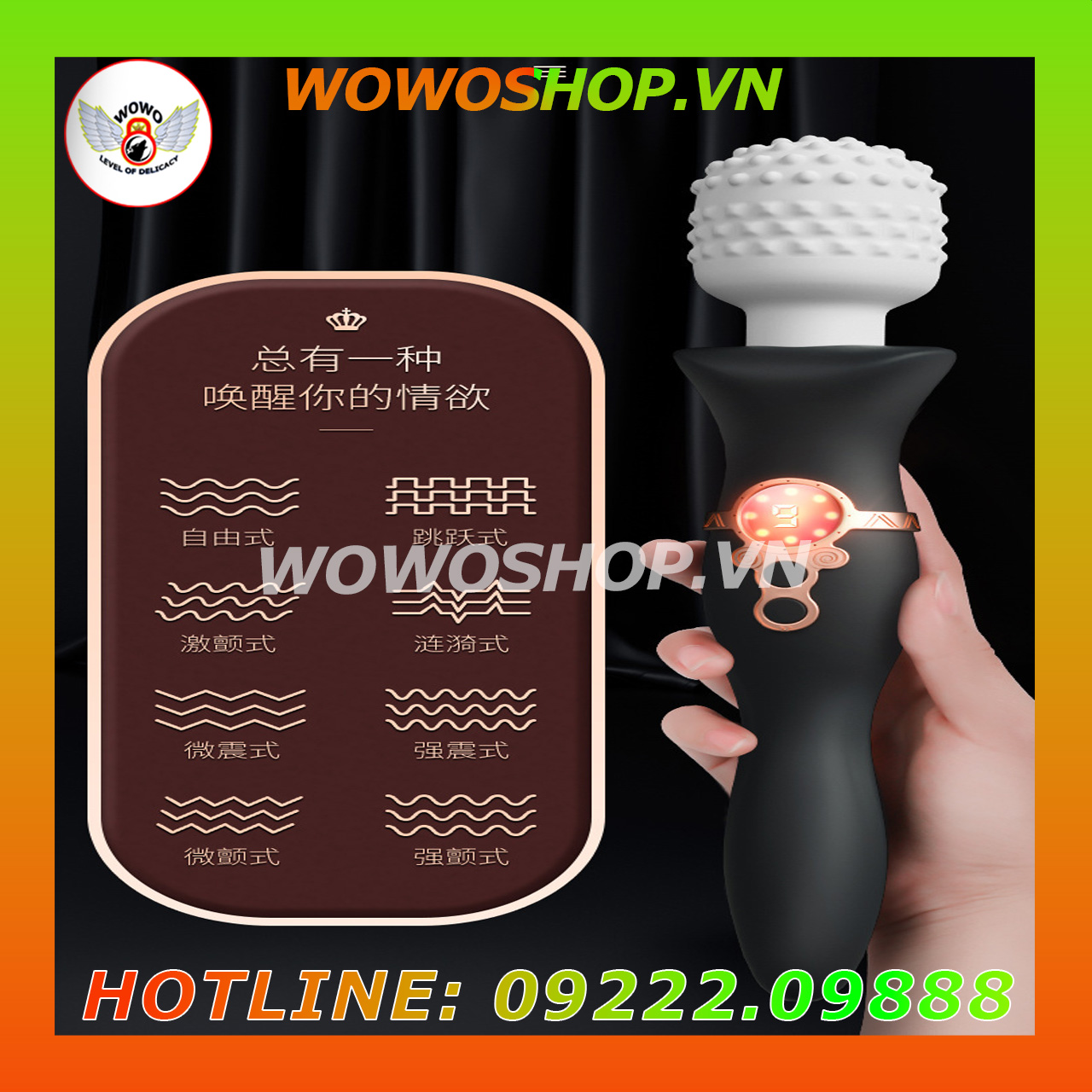 Đồ Chơi Người Lớn|Dụng Cụ Tình Yêu Nữ|Chày Rung Tình Yêu|Wowoshop.vn