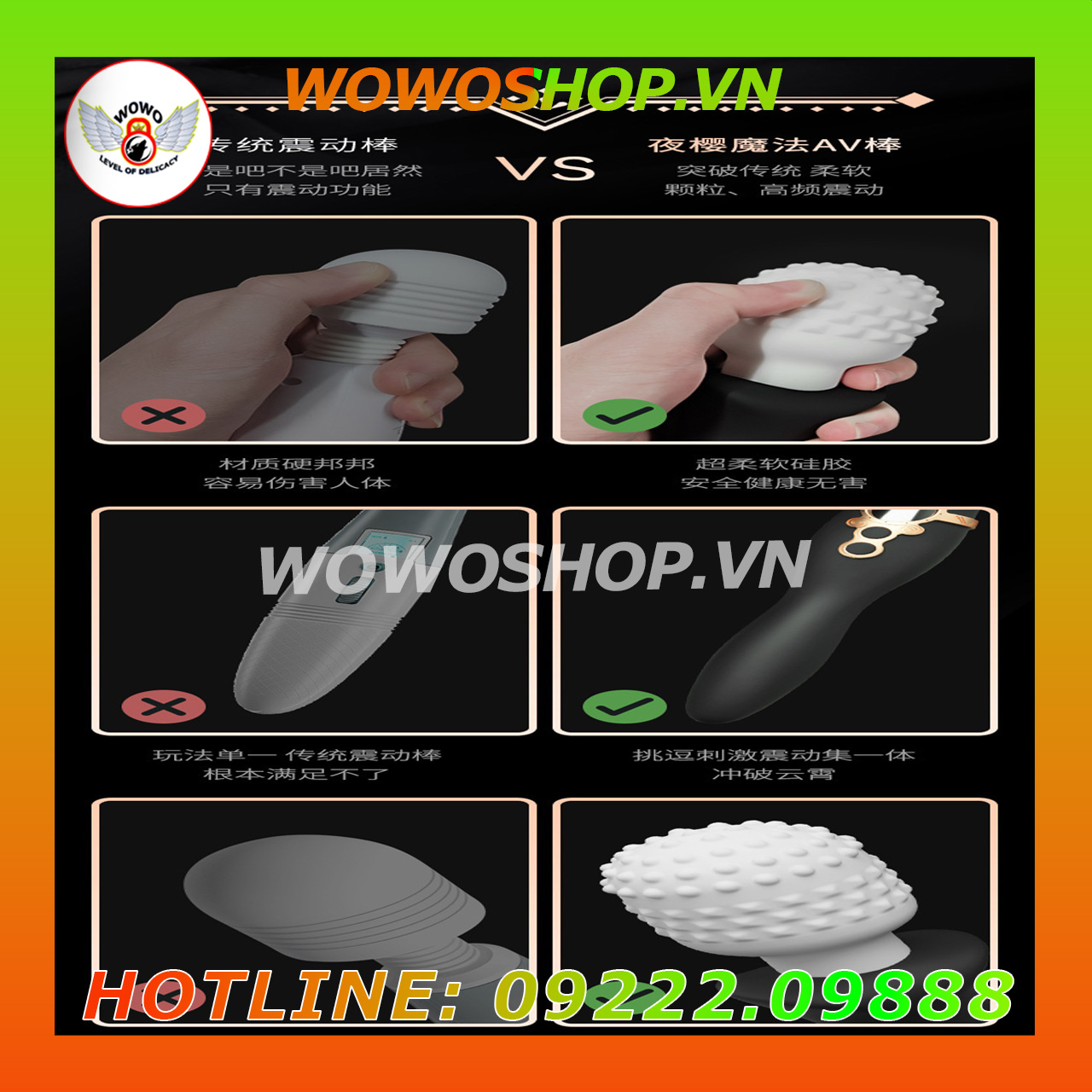 Đồ Chơi Người Lớn|Dụng Cụ Tình Yêu Nữ|Chày Rung Tình Yêu|Wowoshop.vn