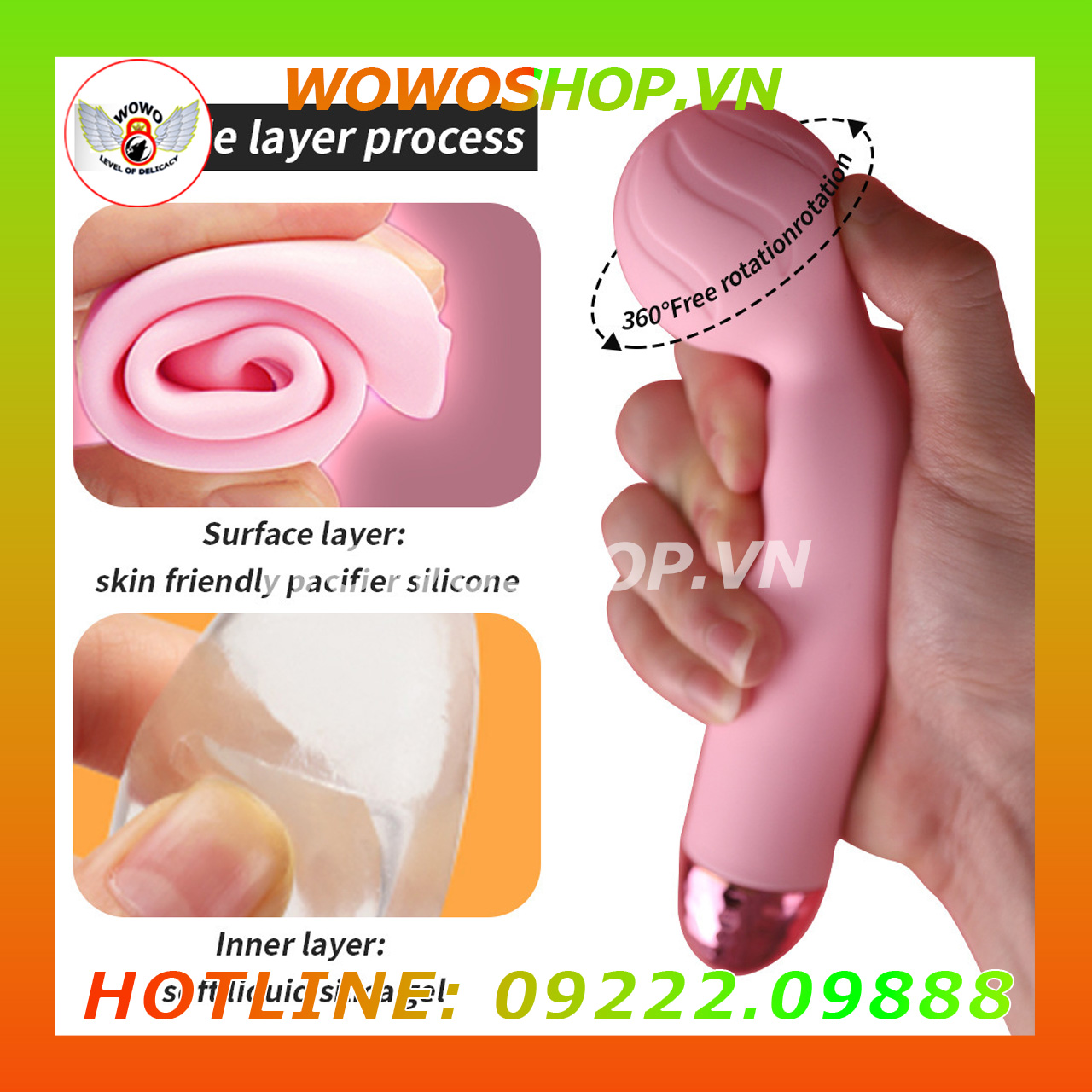 Đồ Chơi Người Lớn|Dụng Cụ Tình Yêu Nữ|Chày Rung Tình Yêu|Wowoshop.vn