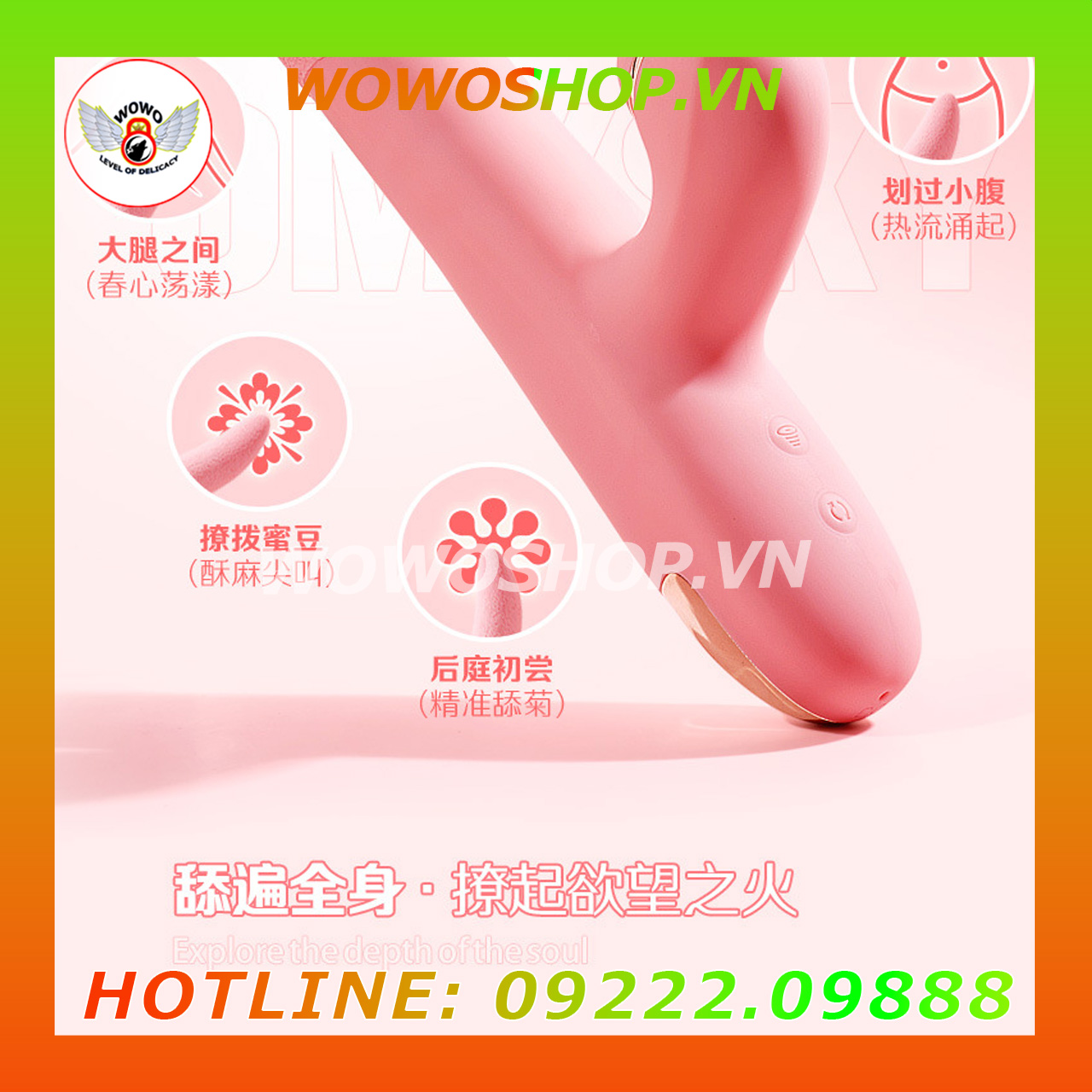 Đồ Chơi Người Lớn|Dụng Cụ Tình Yêu|Lưỡi Rung Tình Yêu|Wowoshop.vn