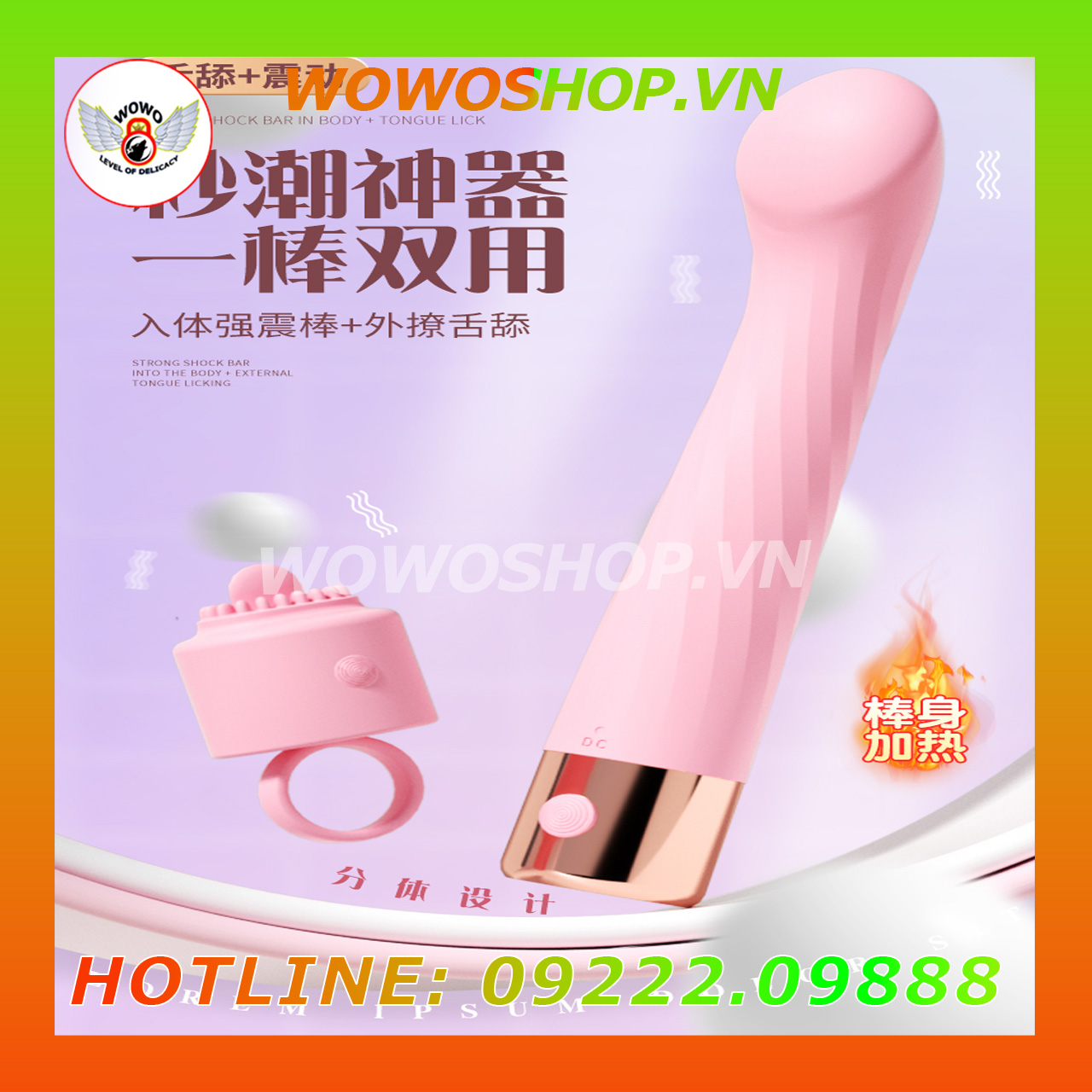 Đồ Chơi Người Lớn|Dụng Cụ Tình Yêu Nữ|Que Rung Tình Yêu|Wowoshop