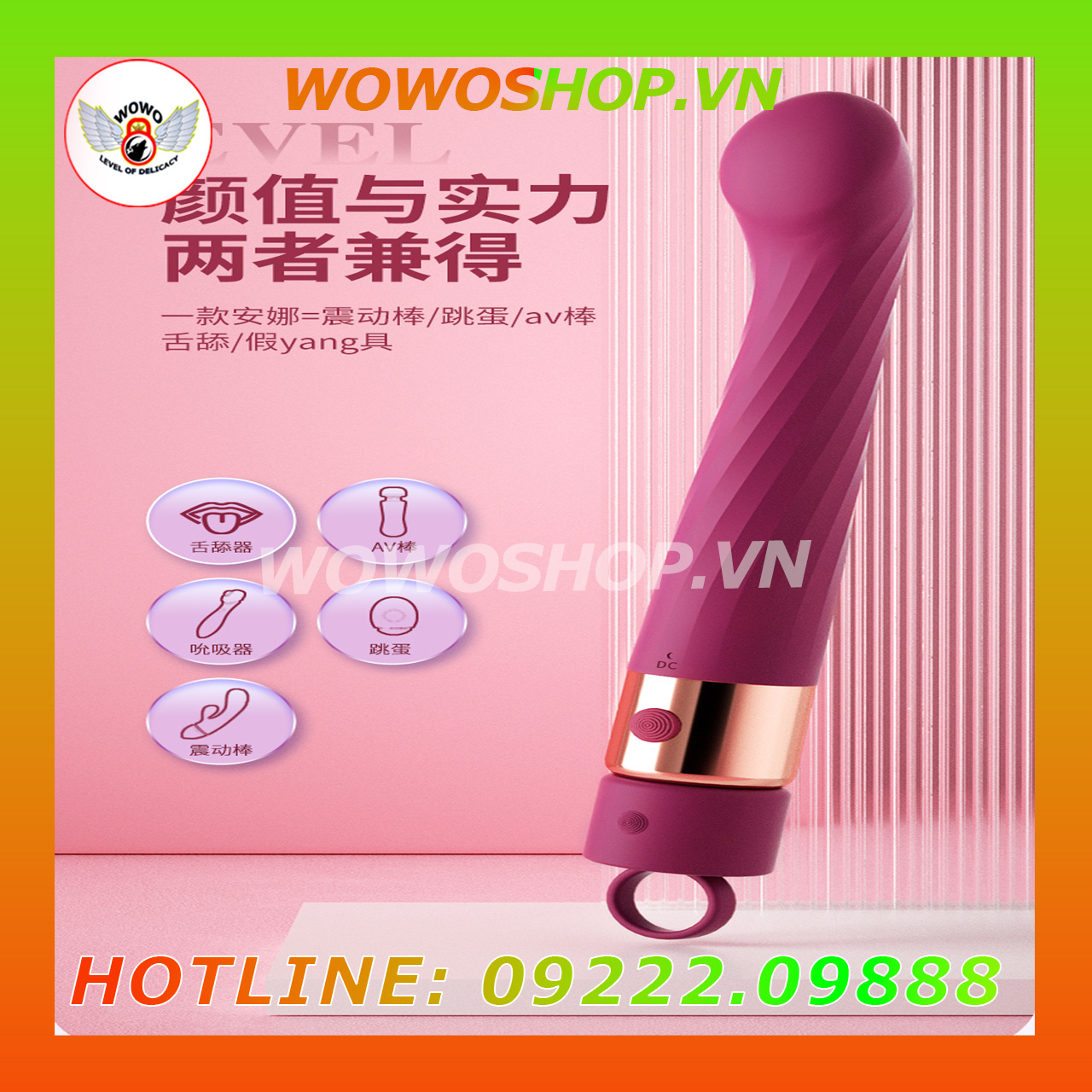 Đồ Chơi Người Lớn|Dụng Cụ Tình Yêu Nữ|Que Rung Tình Yêu|Wowoshop