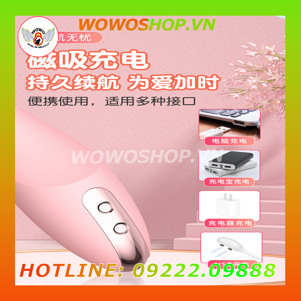 Đồ Chơi Người Lớn|Dụng Cụ Tình Yêu|Que Rung Tình Yêu|Wowoshop