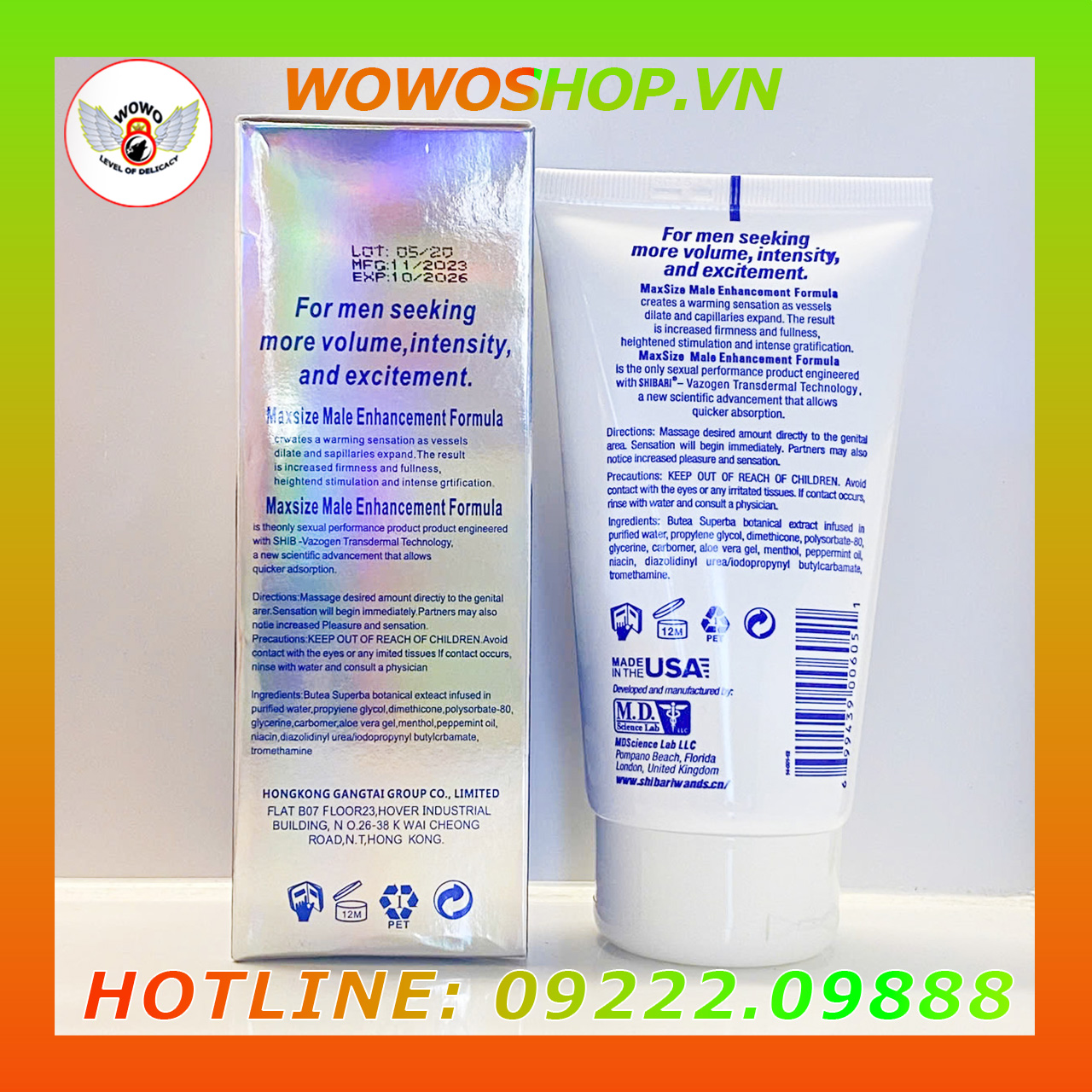 Gel Bôi Trơn Tăng Cường Cương Dương|Kéo Dài Thời Gian Quan Hệ|Wowoshop