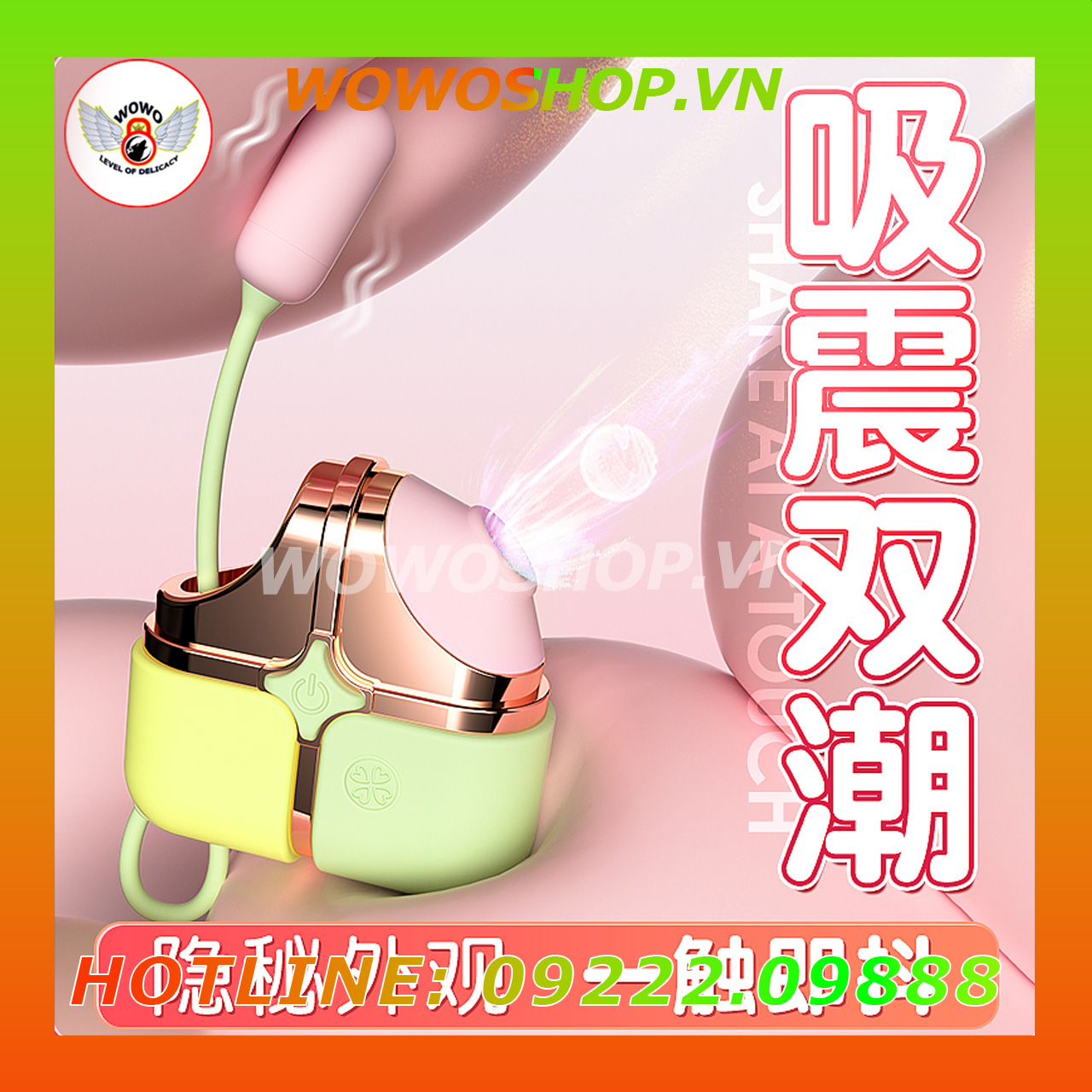 Đồ Chơi Người Lớn|Dụng Cụ Tình Yêu Nữ|Trứng Rung 2 Đầu|Wowoshop