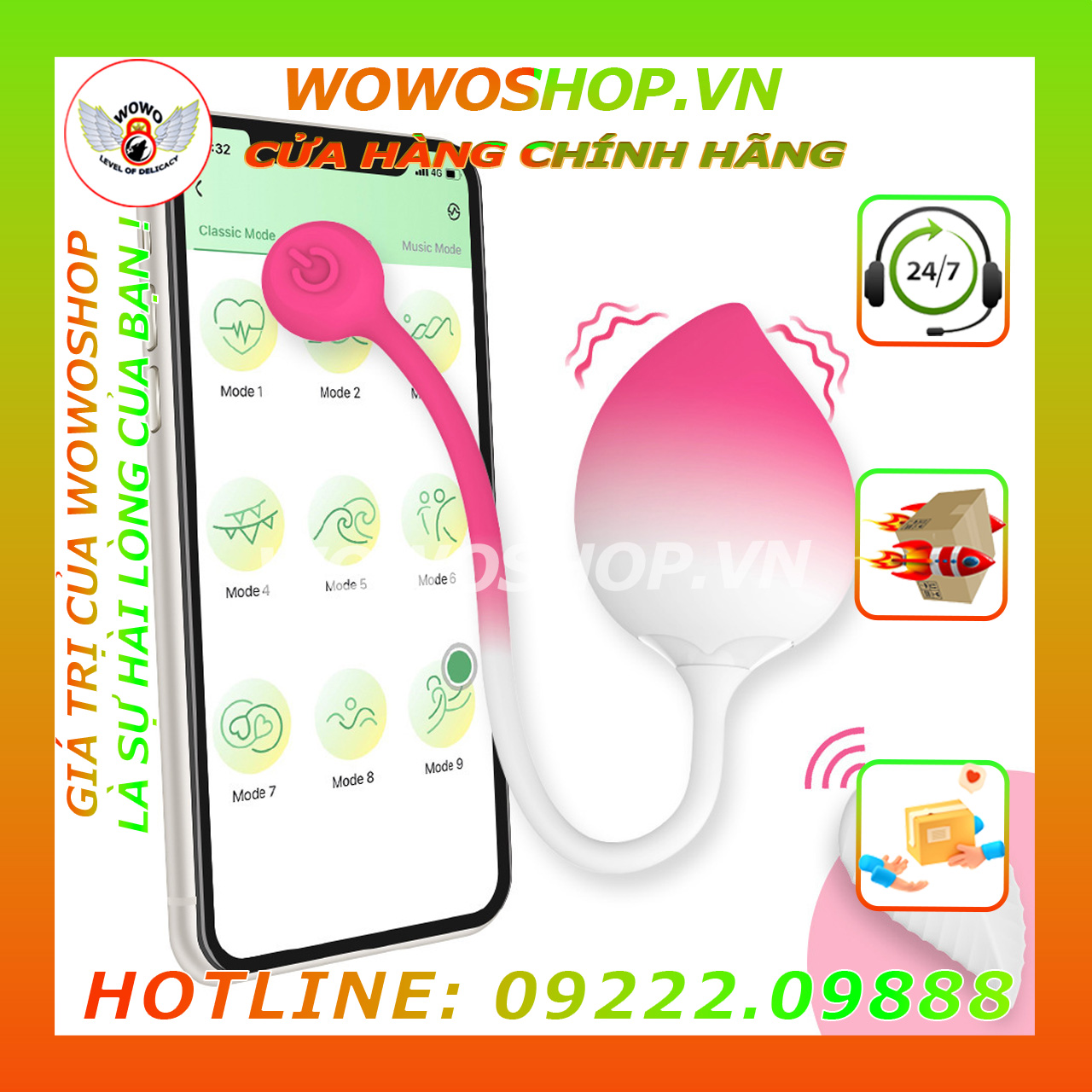 Đồ Chơi Người Lớn|Dụng Cụ Tình Yêu|Trứng Rung Tình Yêu|Trứng Rung|Wowoshop