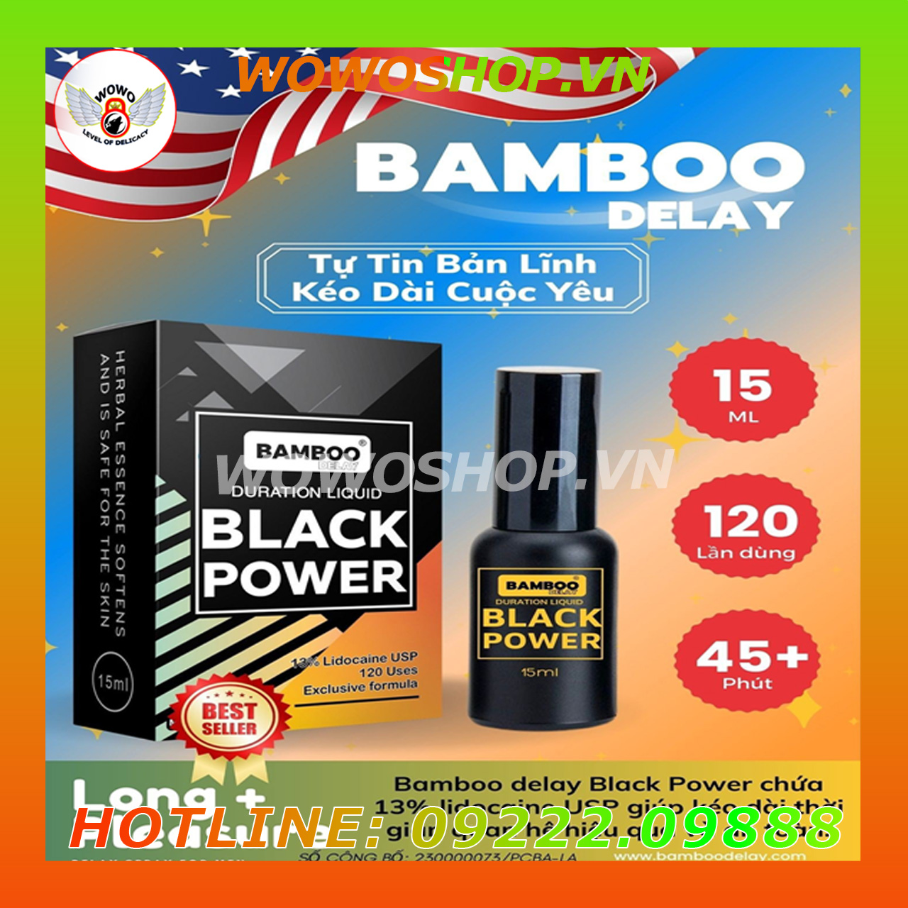 Xịt Kéo Dài Thời Gian Quan Hệ|Thuốc Xịt Lâu Ra|Chai Xịt Lâu Ra|Chai Xịt Bamboo Delay|Black Power