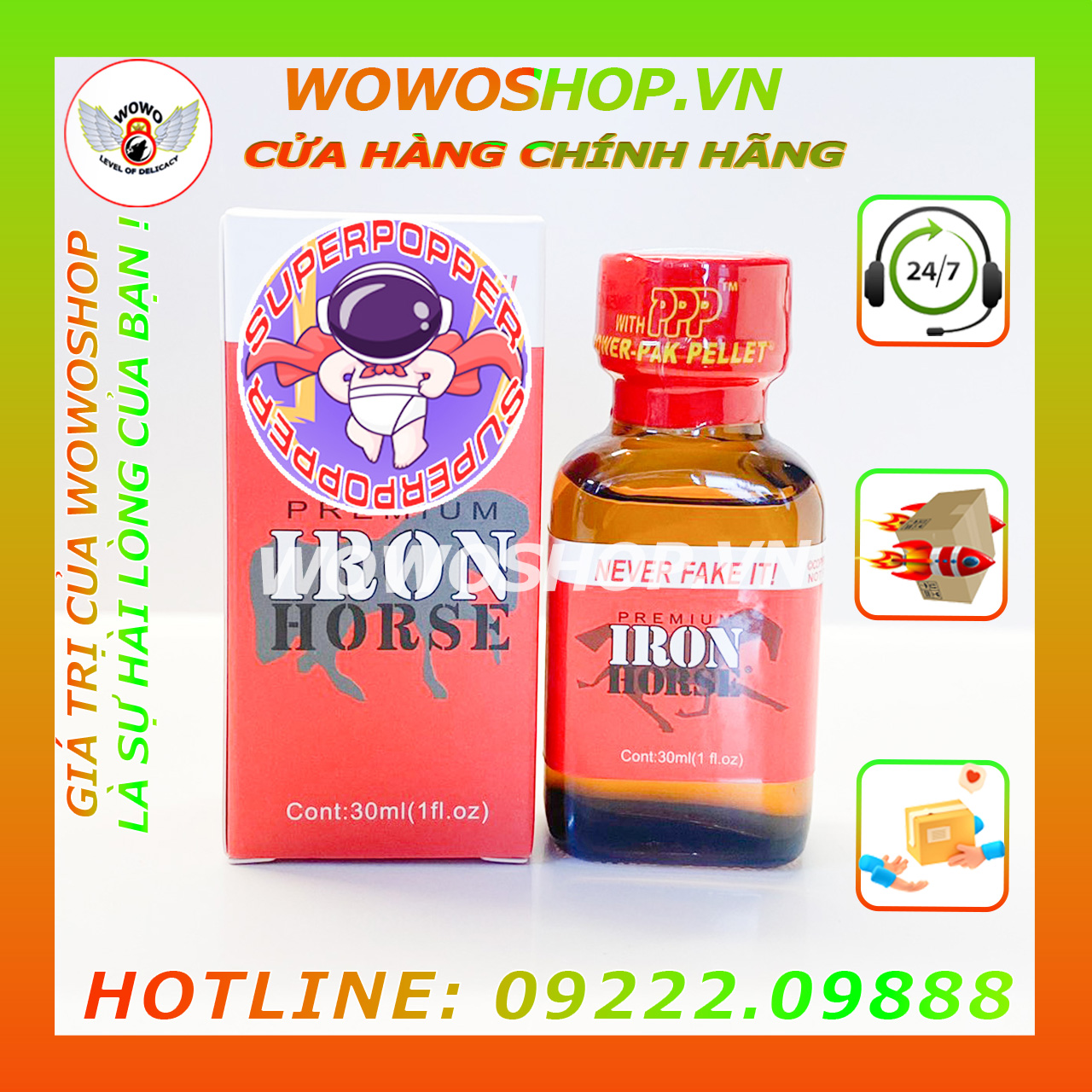 Popper-Chai Hít Popper-Popper Jungle Juice-Popper Dành Cho Top Bot-Super Popper-Iron Horse-30ML-Shop Bao Cao Su Quận 6