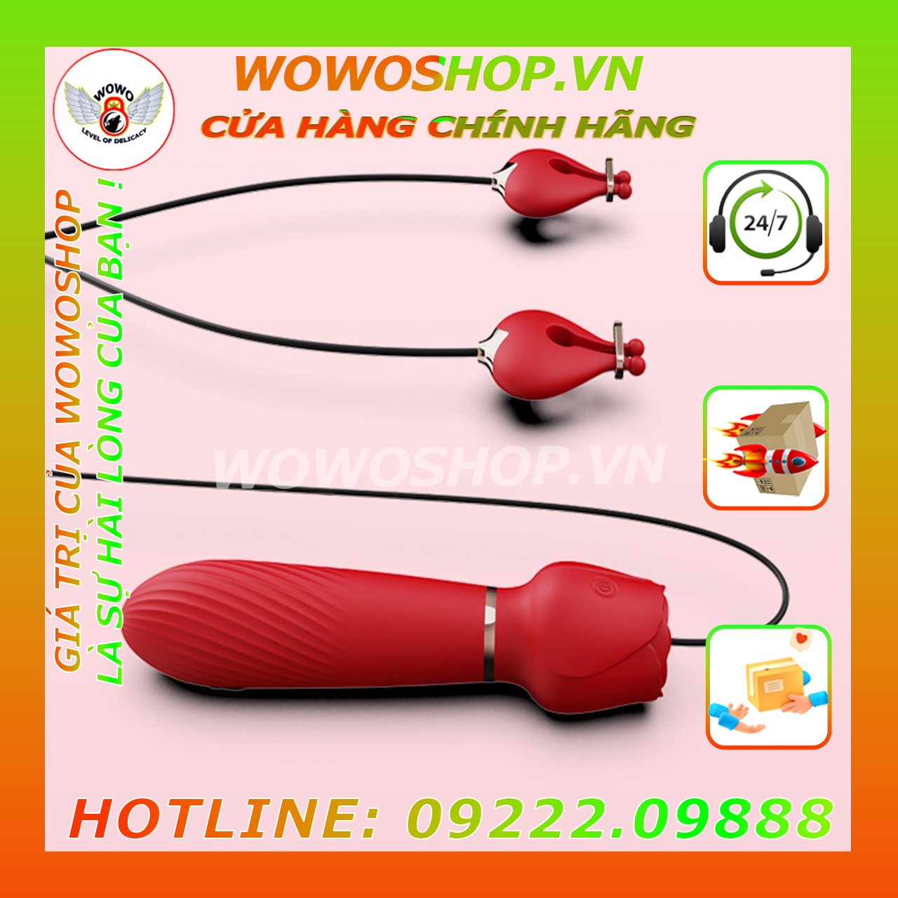 Đồ Chơi Người Lớn-Dụng Cụ Tình Yêu-Shop Trứng Rung Tình Yêu-Đồ Chơi Kẹp Vú-Hoa Hồng-Shop Đồ Chơi Người Lớn Quận 10