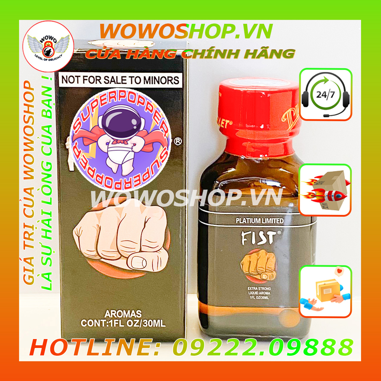 Popper-Chai Hít Popper-Popper Jungle Juice-Popper Dành Cho Top Bot-Super Popper-Fist-30ML-Shop Bao Cao Su Quận 6