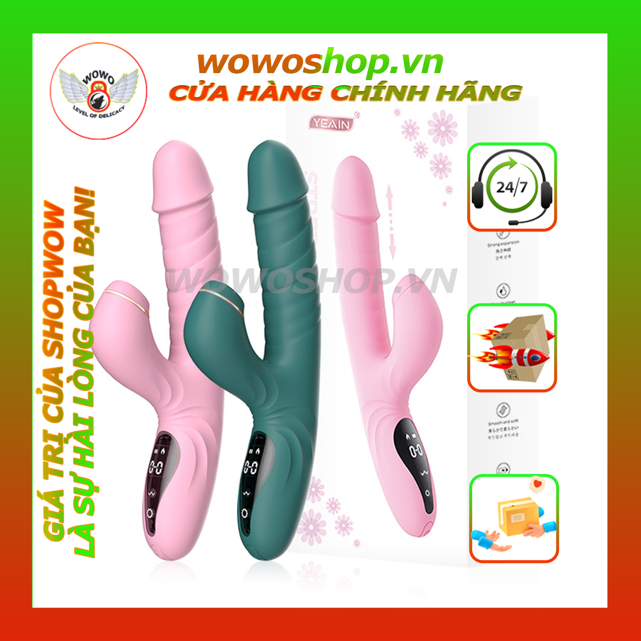 Đồ Chơi Người Lớn Dành Cho Nữ-Dương Vật Giả Cao Cấp Rung Thụt Yeanin 628-Shop Đồ Chơi Quận 7 Lớn Nhất Sài Gòn