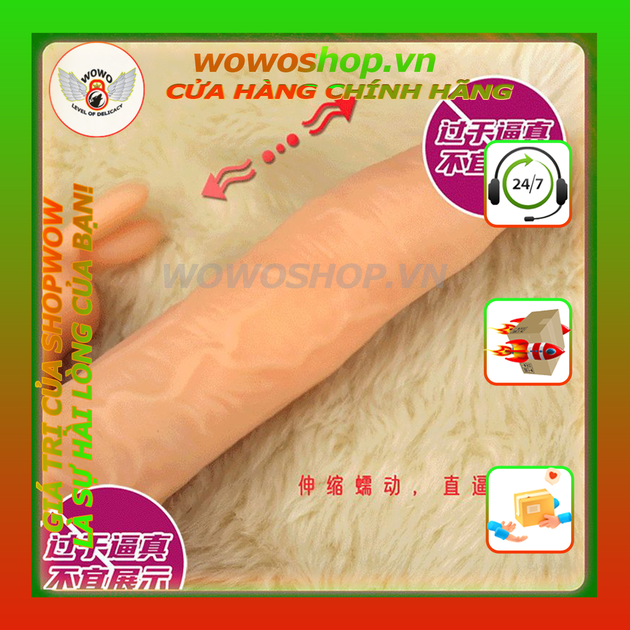 Dụng Cụ Tình Yêu Nữ-Sextoy Cho Nữ-Dương Vật Giả Rung Thụt Ngoáy Rogue Rabbit-Shop Đồ Chơi Quận 9-Wowoshop