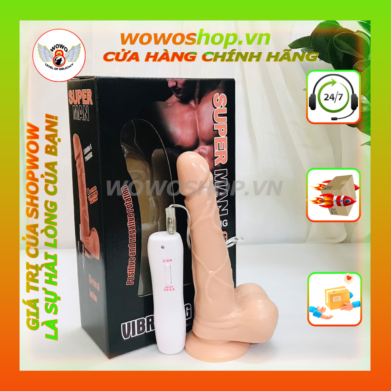 Đồ Chơi Tình Yêu Nữ-Sextoy Cho Nữ-Dương Vật Giả Hít Tường Super Man-Shop Đồ Chơi Quận 8-Wowoshop