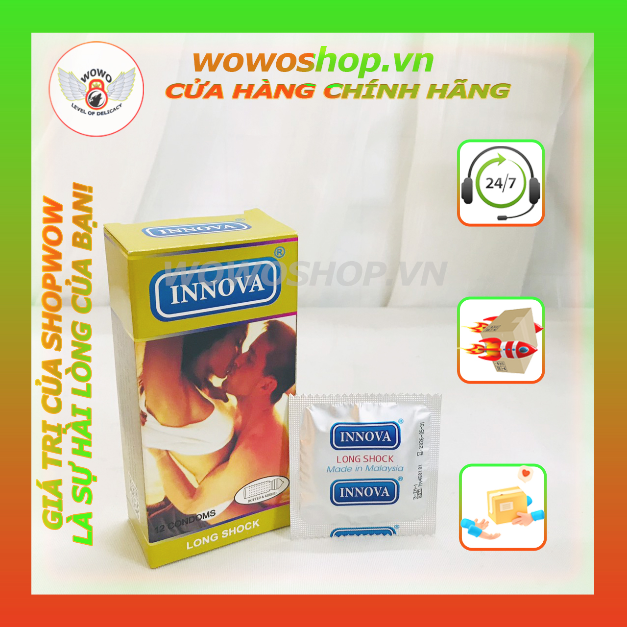 Shop Bao Cao Su TPHCM-Bao Cao Su INNOVA Kéo Dài Thời Gian-Shop Bao Cao Su Wowoshop Quận 10 TPHCM