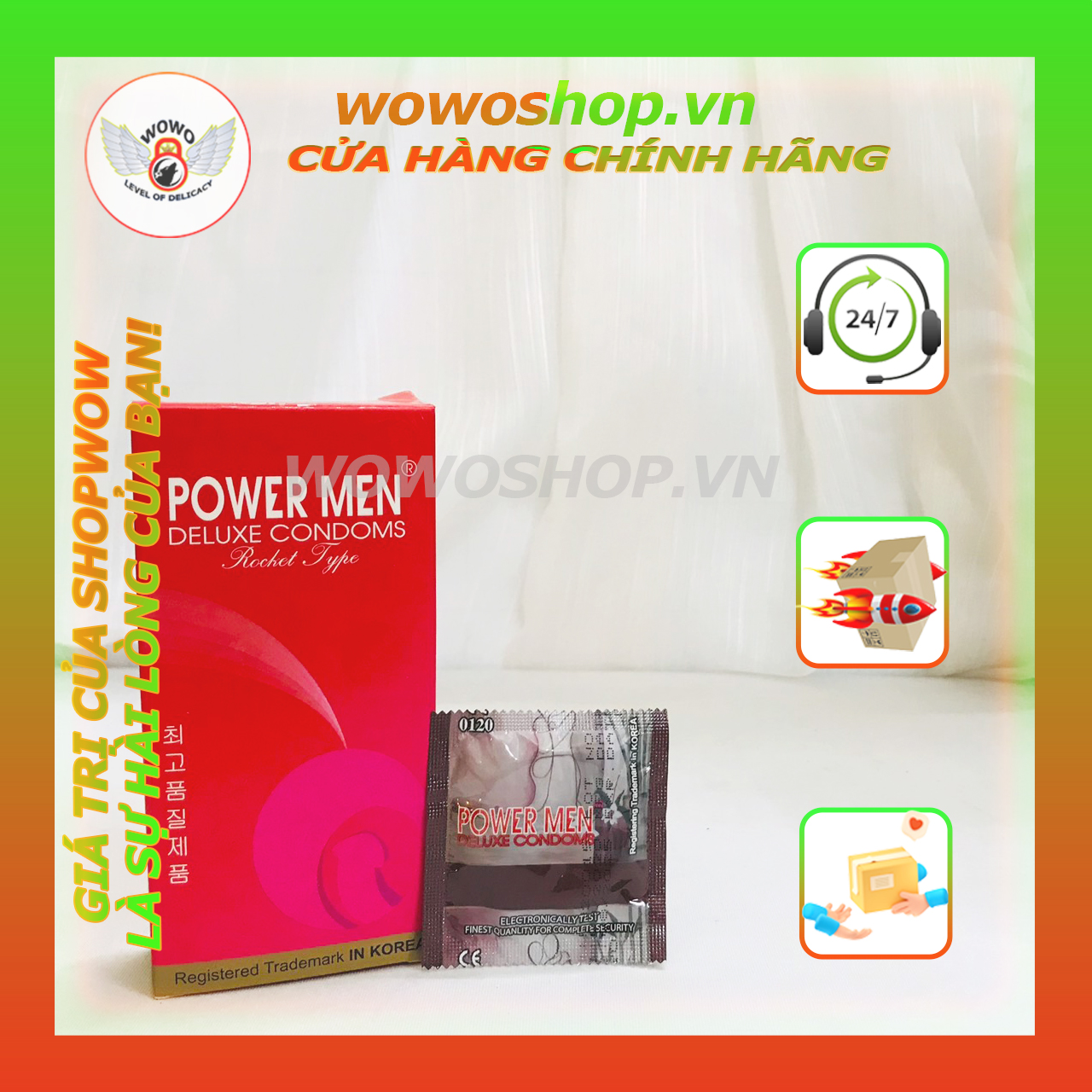 Shop Bao Cao Su-Shop Bao Cao Su Quận 3 TPHCM-Shop Bao Cao Su Sài Gòn-Bao Cao Su Power Men Rocket Type Gân Gai