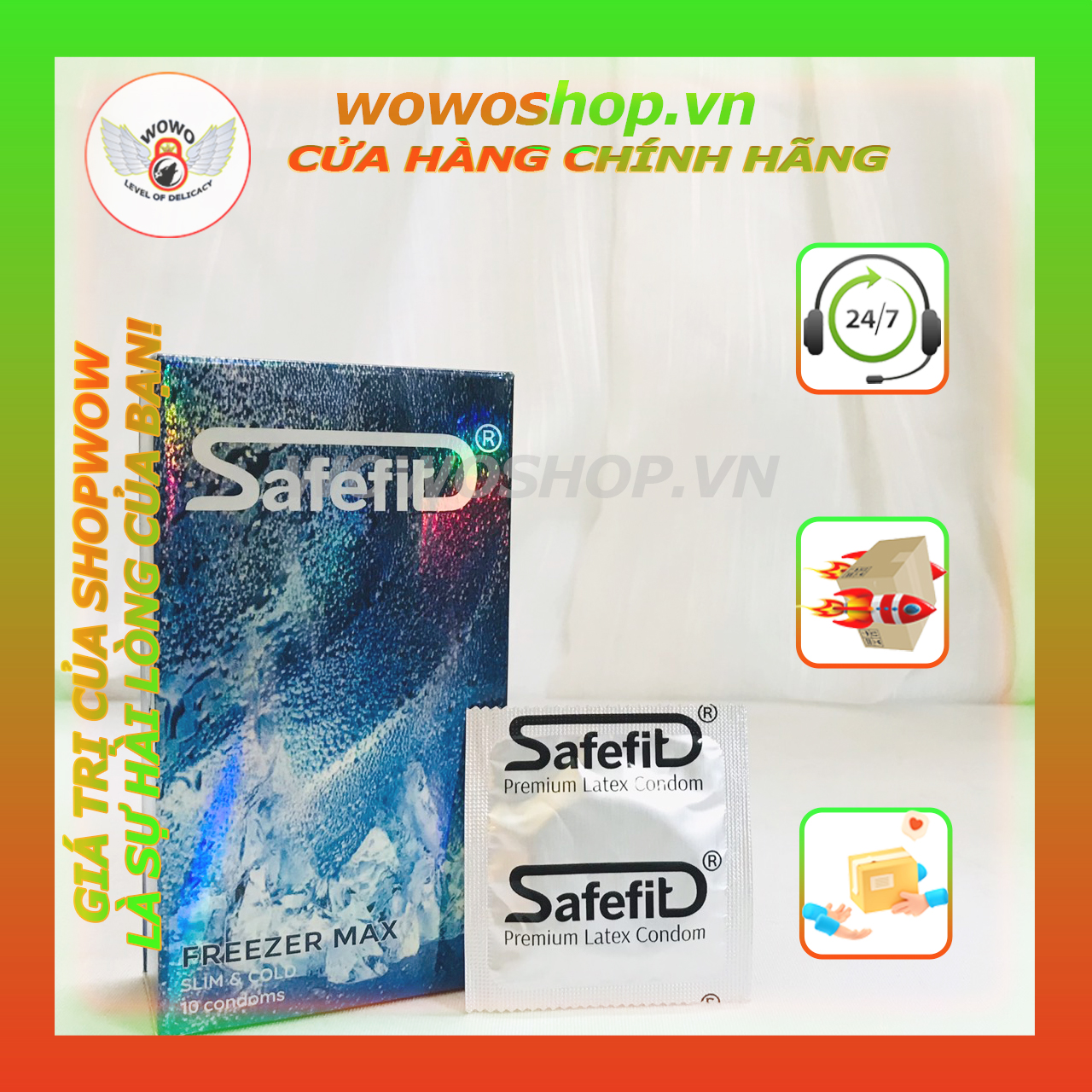 Shop Bao Cao Su TPHCM-Bao Cao Su Safefit Freezer Max-Shop Bao Cao Su Wowoshop Quận 6 Lớn Nhất Sài Gòn