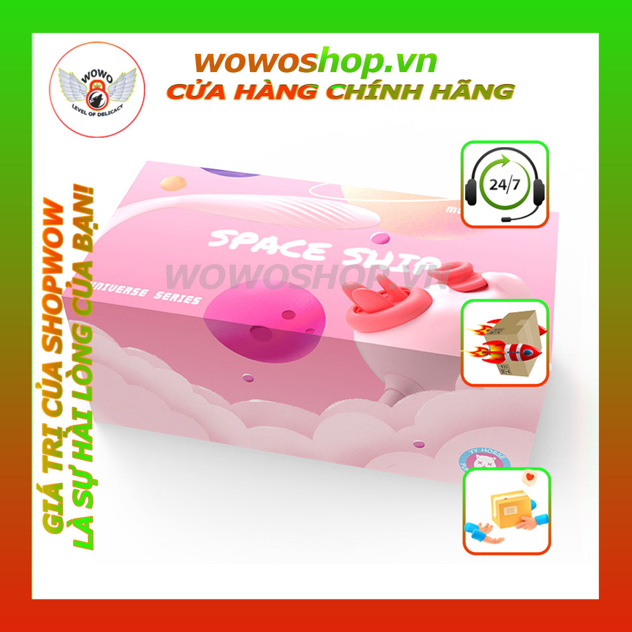 Đồ Chơi Cho Nữ-Trứng Rung Tình Yêu 2 Đầu Cao Cấp YYHorse Space Ship-Shop Đồ Chơi Quận 1 TPHCM