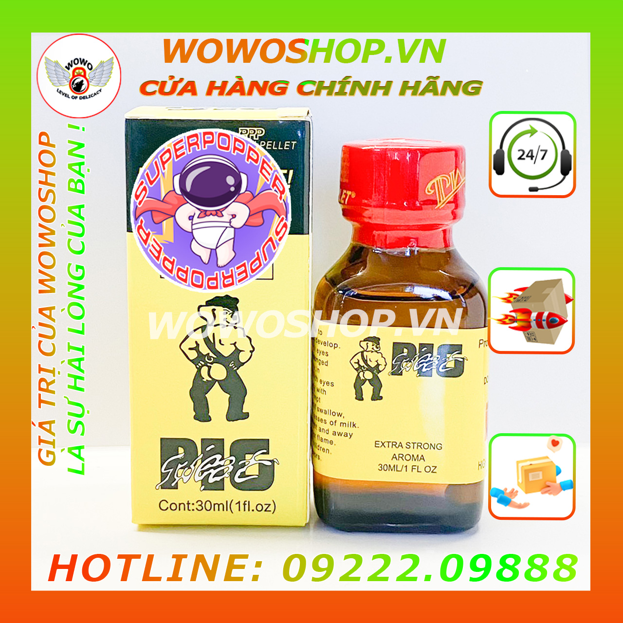 Popper-Chai Hít Popper-Popper Dành Cho Top Và Bot-Popper Jungle Juice-Super Poper-Pig-30Ml