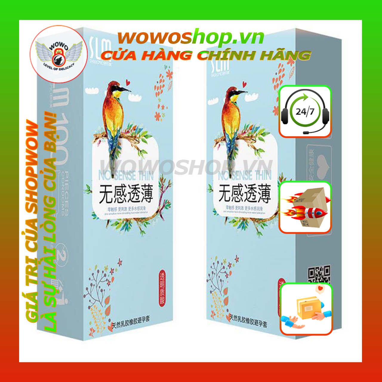 Bao Cao Su Gia Đình SLM Nosense Thin, siêu mỏng, siêu dầu nhờn, bao cao su cao cấp