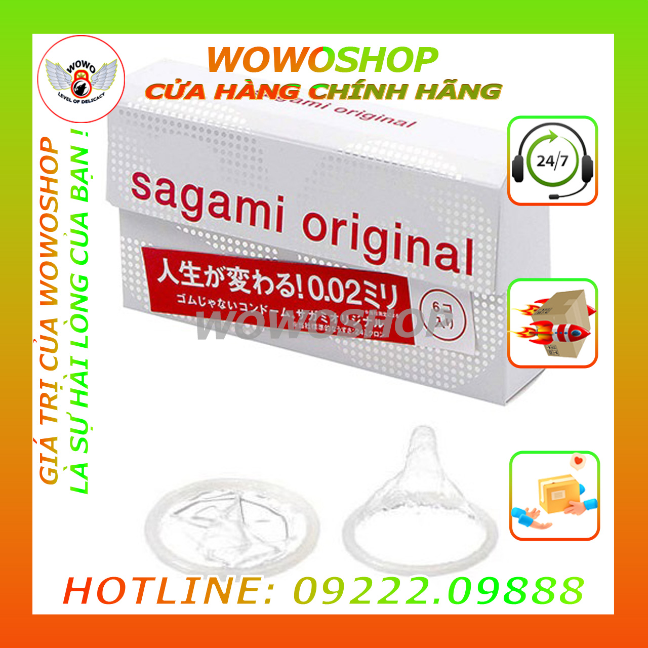Bao Cao Su-Bao Cao Su Siêu Mỏng-Bao Cao Su Sagami Original 002-Siêu Mỏng Tàng Hình-Như Không Mang Bao-Hộp 6 Cái