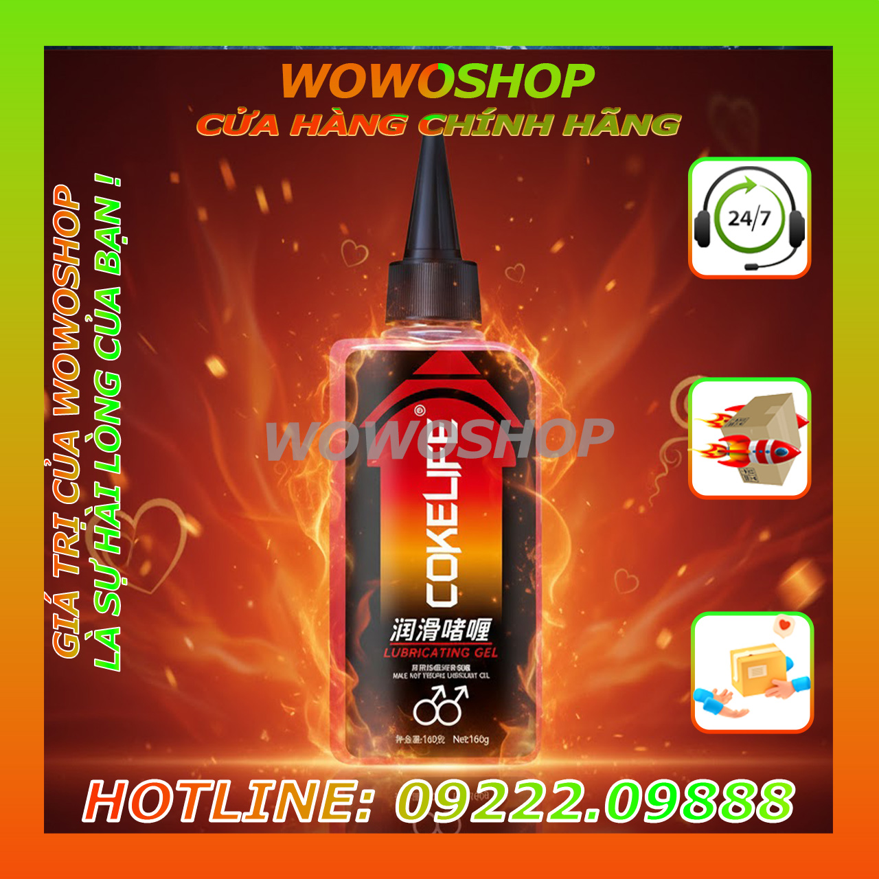 Gel Bôi Trơn Nóng Cokelife Hot Feeling–Tạo Cảm Giác Ấm Áp Kích Thích-Tăng Khoái Cảm Cực Mạnh-Gel Gốc Nước 85Ml 