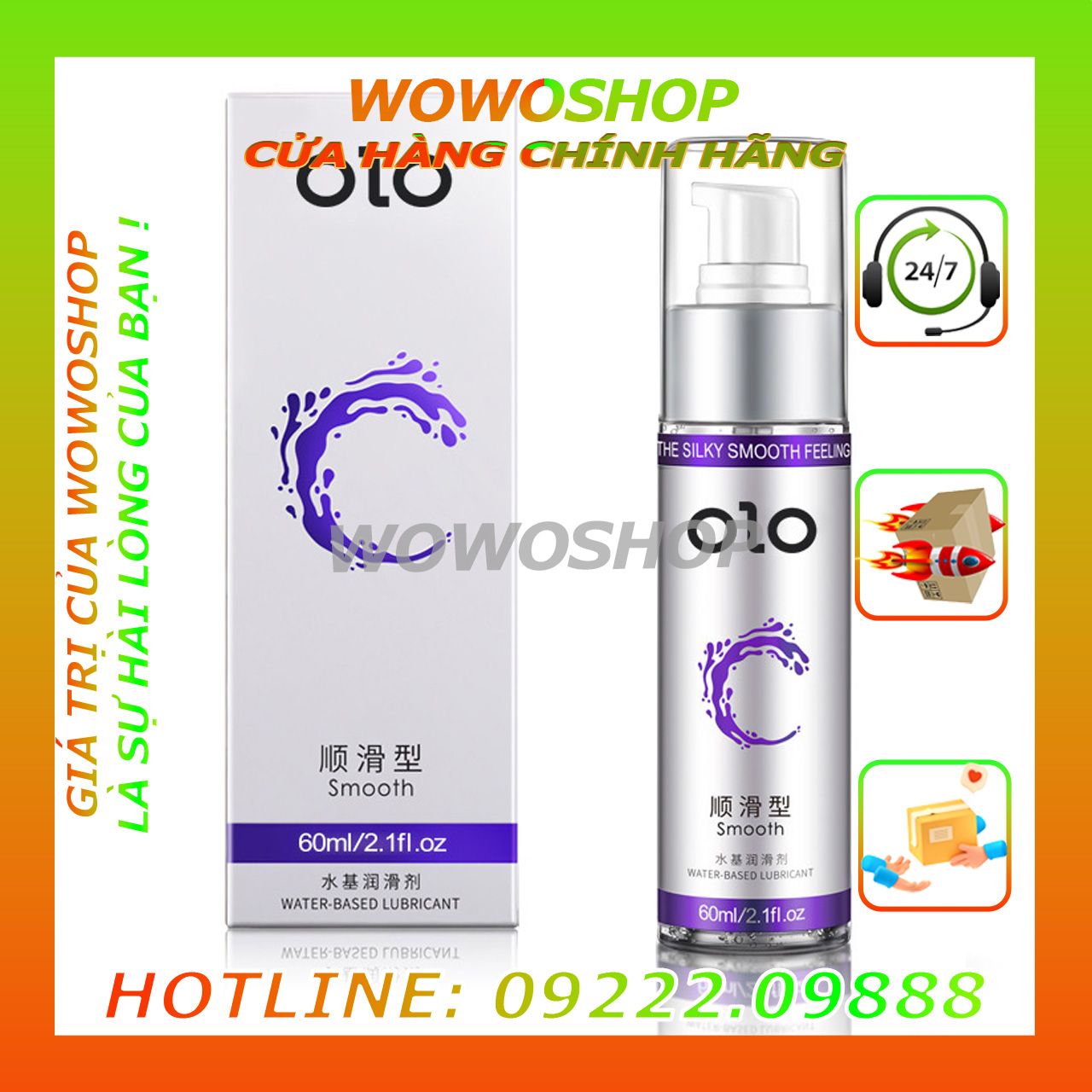 Gel Bôi Trơn OLO Smooth–Gel Tăng Khoái Cảm-Gel Kích Thích Nữ-Êm Ái Tựa Lụa-Mượt Mà Như Gió-Chai/60Ml