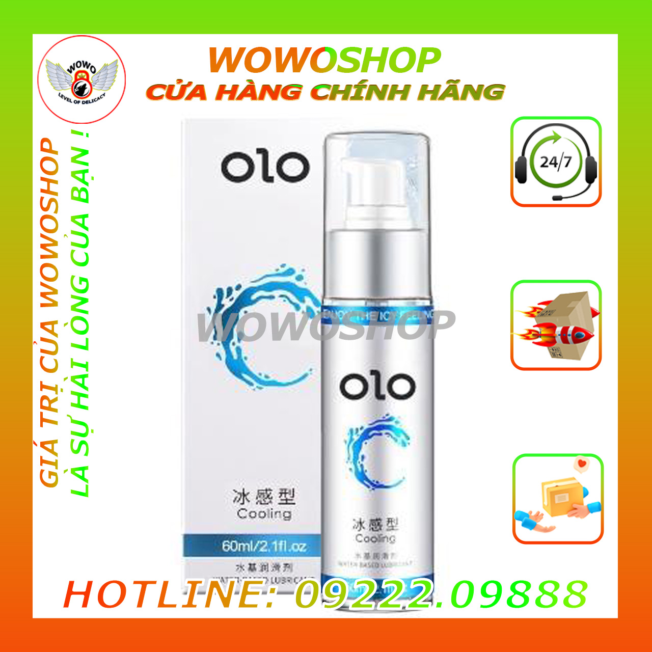 Gel Bôi Trơn OLO Cooling–Mát Lạnh Từng Cảm Giác-Thăng Hoa Mỗi Cuộc Yêu-Chai/60Ml